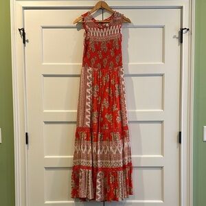 Burnt orange Floral Maxi Dress - Brand: